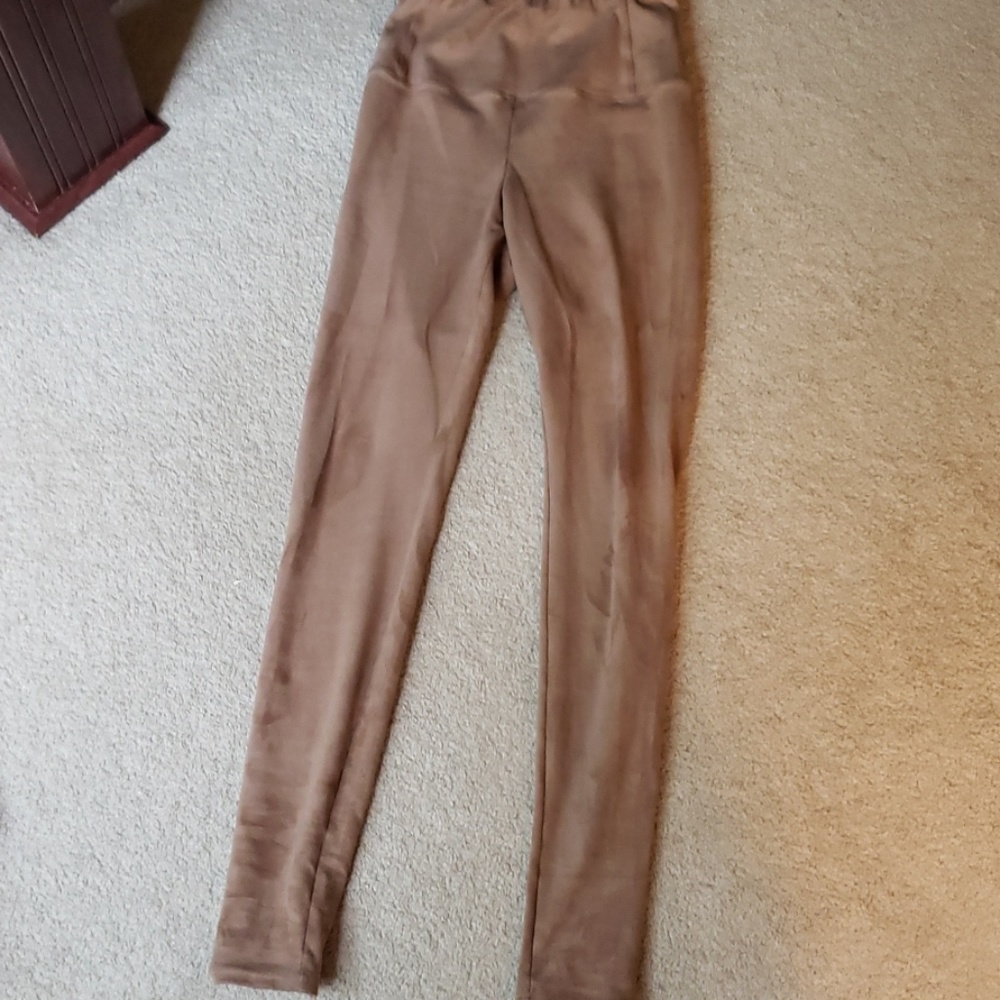 Wilfred suede high waisted leggings